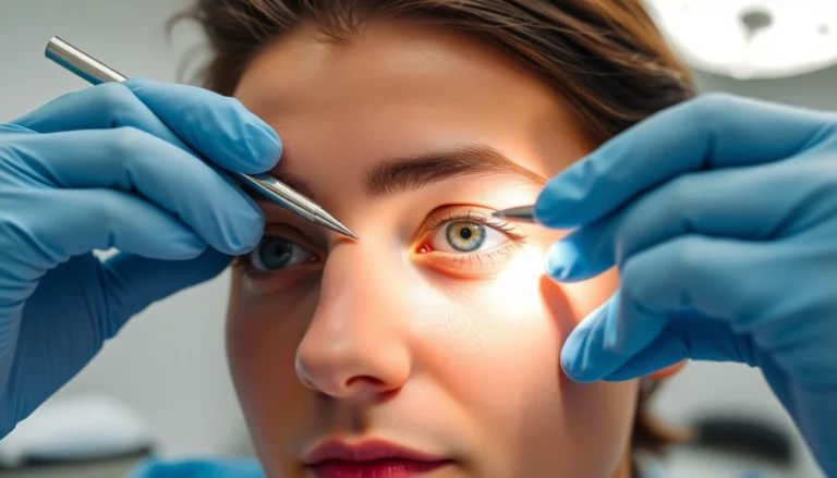 Expert Oberlidstraffung Zürich consultation with a patient in a modern clinic setting, emphasizing trust and professionalism.