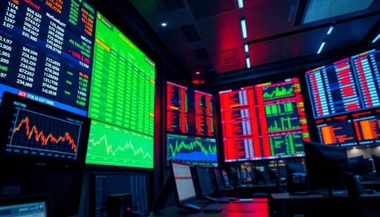 Up-to-date Stocks and Shares News analysis with digital stock charts and trading screens in a