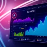 Aicoin market analysis dashboard showcasing real-time data and vibrant financial charts for