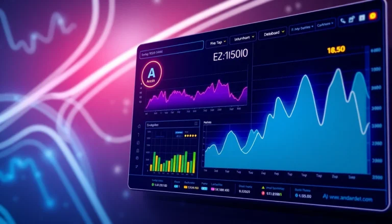 Aicoin market analysis dashboard showcasing real-time data and vibrant financial charts for