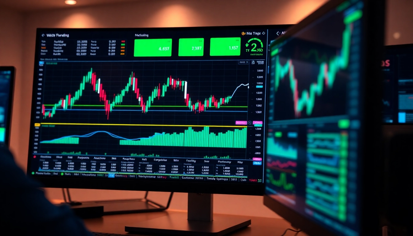Trading view platform showing dynamic charts with real-time data analysis for traders and investors